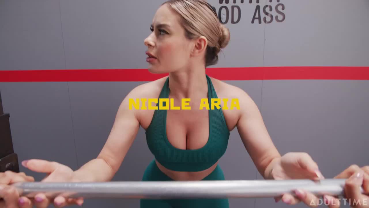 Ember Snow X Nicole Aria X Sarah Arabic Hard Workout Threesome With Fake Dick In The GYM 4K