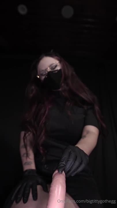BigTittyGothEgg Sinks Down Onto Her Dildo And Bounces On It