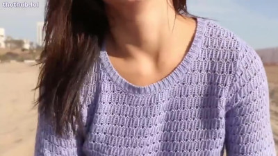 Leah Gotti OnlyFans leaked leah gotti at the beach on HDthot