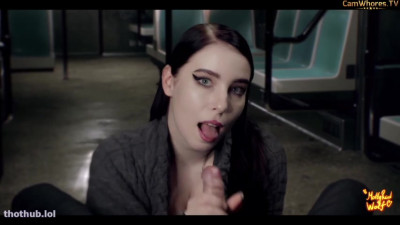 MollyRedWolf OnlyFans leaked mollyredwolf-beautiful-stranger-sucked-me-in-train on HDthot