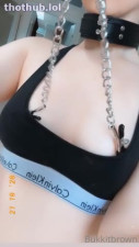 OnlyFans leaked Bukkitbrown nipple clamps on HDthot