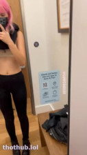 luvcoregf OnlyFans leaked luvcoregf petite changing public room on HDthot