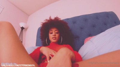Stormi Maya OnlyFans leaked Stormi Maya Red Lingerie Striptease on HDthot