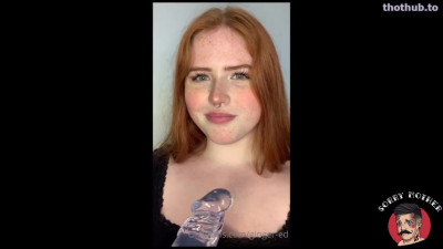 Ginger OnlyFans leaked Ginger-ed Suck dildo on HDthot