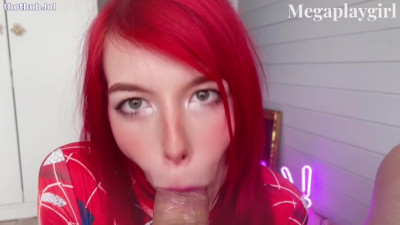Mary Jane OnlyFans leaked megaplaygirl spiderman mary jane pov spoppy blowjob on HDthot