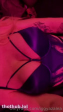 Iggy Azalea OnlyFans leaked Iggy Azalea purple sheer body_Ahegao on HDthot
