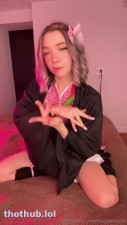 Leya Gornaya OnlyFans leaked Leya Gornaya Nezuko Pussy Play on HDthot